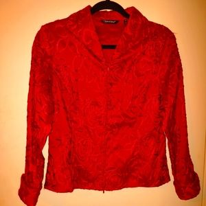 Samuel Dong red jacket